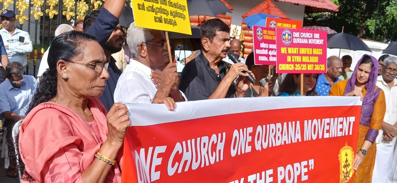 മാർ പാംപ്ലാനി  തുടർന്നാൽ  അതിരൂപതയിൽ സഭാ തീരുമാനങ്ങൾ നടപ്പാകില്ലെന്ന് വൺ ചർച്ച് വൺ കുർബാന മൂവ്മെന്റ്