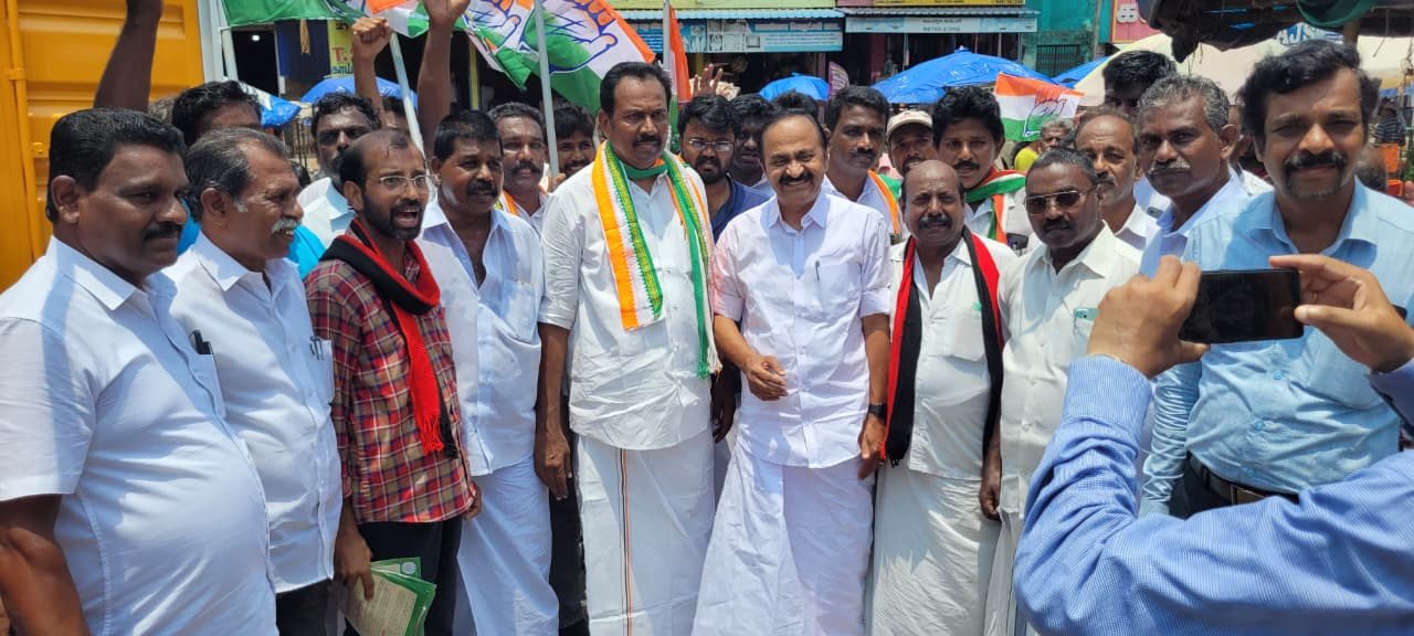 തിരുനെൽവേലി, കന്യാകുമാരി ജില്ലകളിലെ തിരഞ്ഞെടുപ്പ് പ്രചരണത്തിൽ താരമായി പ്രതിപക്ഷ നേതാവ്